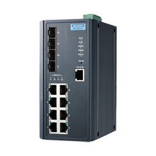 Advantech EKI-9612G-4FI 8GE+4G SFP L3 Managed Ethernet Switch, -40~75℃