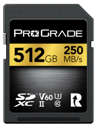 ProGrade Digital 512GB SDXC UHS-II V60 250R Memory Card