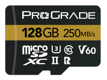 ProGrade Digital microSDXC 128GB UHS-II V60 Memory Card (250MBps)