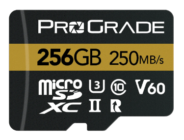 ProGrade Digital microSDXC 256GB UHS-II V60 Memory Card (250MBps)