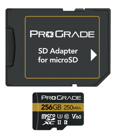 ProGrade Digital 256GB UHS-II microSDXC Memory Card with SD Adapter