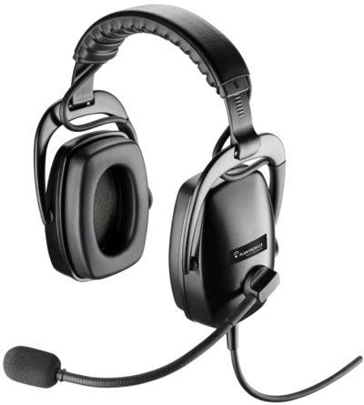 Poly Standard Ruggedized Headsets SHR 2083-01: Binaural, NC Electret Microhone, 4 Pin Quick Disconnect