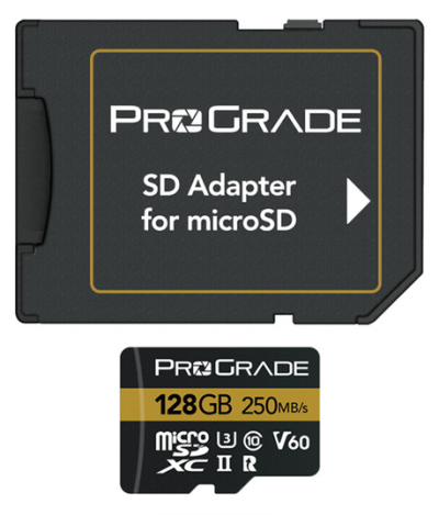 ProGrade Digital 128GB UHS-II microSDXC Memory Card with SD Adapter