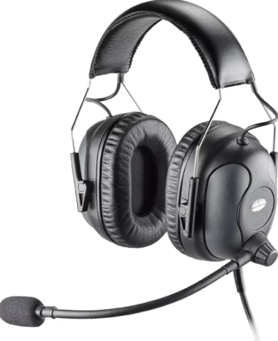Poly Standard Ruggedized Headsets SHR 2638-01: Binaural, NC Electret Microhone, 4 Pin Quick Disconnect