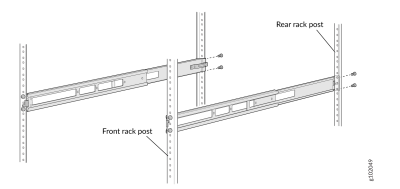 Juniper Adjustable 4-post Rack-mount Kit for EX Series, QFX5100, and QFX5200