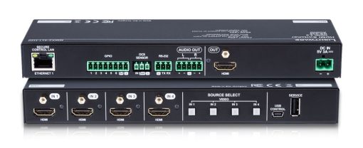 Lightware MMX2-4x1-H20 HDMI 2.0 Switcher with Breakout Audio, Occupancy Sensor Input and Various Control Features