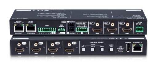 Lightware MMX2-4x3-H20 HDMI 2.0 Matrix Switcher with Breakout Audio, Occupancy Sensor Input and Various Control Features