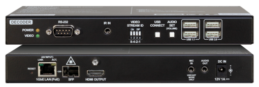 Lightware VINX-110AP-HDMI-DEC AV Over IP Scaling Multimedia Extender with USB K+M, RS-232 and IR