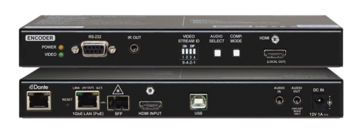 Lightware VINX-120AP-HDMI-ENC-DNT AV Over IP Scaling Multimedia Extender with USB K+M, PoE and DANTE/AES67 Support