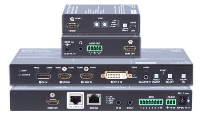 Lightware EDU-P1 Product Bundle: SW4-TPS-TX240-Plus Extender and HDMI-4K De-embedder Interface