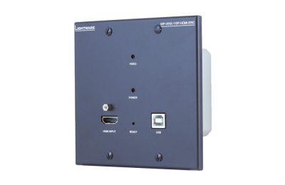 Lightware WP-VINX-110P-HDMI-ENC Wallplate AV Over IP Scaling Multimedia Extender with USB K+M and PoE Support