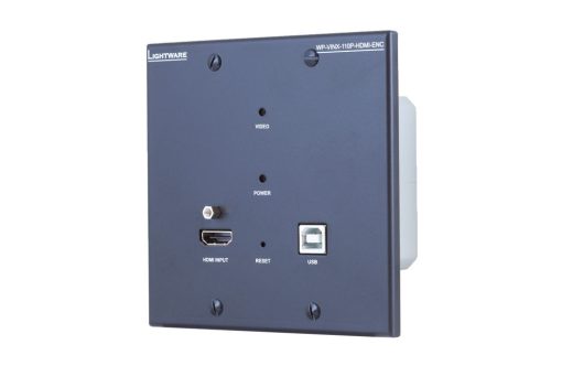 Lightware WP-VINX-110P-HDMI-ENC Wallplate AV Over IP Scaling Multimedia Extender with USB K+M and PoE Support