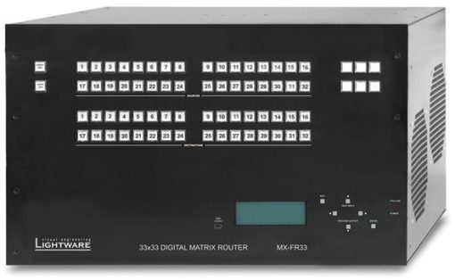 Lightware MX-FR33L 33x33 Crosspoint MX Modular Digital Router Frame
