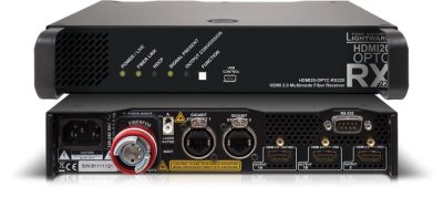 Lightware HDMI20-OPTC-RX220-Fox HDMI 2.0 Full 4K Fiber Optical Extender with Gigabit Ethernet