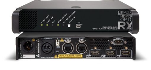 Lightware HDMI20-OPTC-RX220-PCN HDMI 2.0 Full 4K Fiber Optical Extender with Gigabit Ethernet