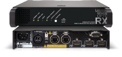 Lightware HDMI20-OPTC-RX220-Pro HDMI 2.0 Full 4K Fiber Optical Extender with Gigabit Ethernet