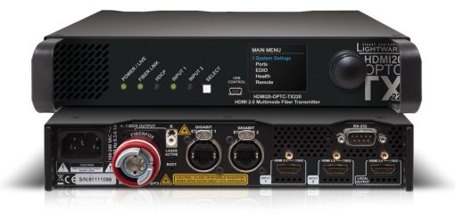 Lightware HDMI20-OPTC-TX220-Fox HDMI 2.0 Full 4K Fiber Optical Extender with Gigabit Ethernet