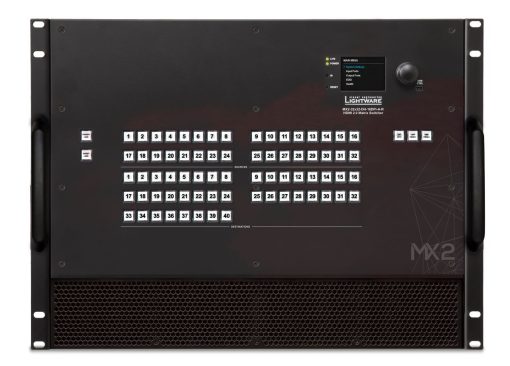 Lightware MX2-32x32-DH-16DPi-A-R Full 4K Matrix Switcher with Mixed DisplayPort and HDMI Input Ports