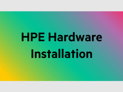 HPE StoreEver MSL2024 Autoloader Installation and Startup Service