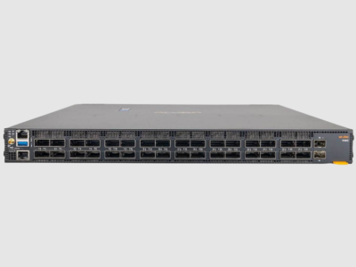 HPE Aruba Networking 9300S 32p QSFP28 100G 8p QSFP‑DD 400G Back‑to‑Front 6xFan 2xDC TAA Bundle