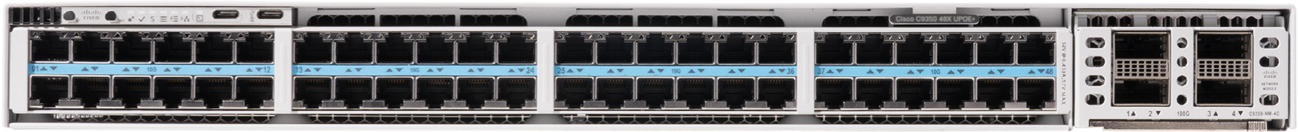 Cisco Series Smart Switch C9350-48HX 48-port 10G mGig and 90 W UPOE+copper model